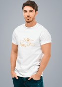 Resim ErTaPassage Erkek Beyaz Spor Araba Baskılı Standart T-shirt T2330939 