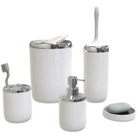 Resim Prima Nova Lima Xl Krom Dekorlu Banyo Seti / Beyaz 