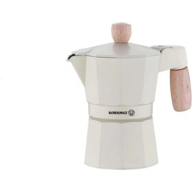Resim Tekno Trust Beyaz Etna 3 Fincan Beyaz Moka Pot 150 ml 