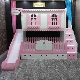 Resim bebetu mobilya Alaçatı Kaydıraklı Yavru Yataklı Ranza 