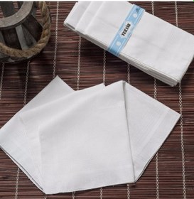 Resim Hepsine Rakip Teksin El Yüz Cep Mendili Beyaz 12 Li Paket 36x36 Cm Tm Beyaz Beyaz 