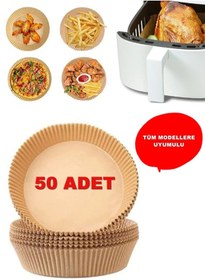 Resim Lilya Home Airfryer Pişirme Kağıdı 50 Adet Hava Fritözü Airfryer Firitözü Airfryer Yağsız Firitöz Pişirme 