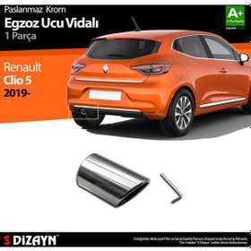 Resim Clio 5 Egzoz Ucu Krom Vidalı 2020 2021 2022 2023 2024 