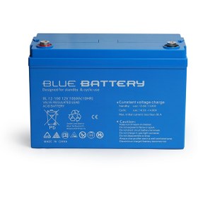 Resim Blue Battery 12 V 100 Amper Bakımsız Kuru Akü Ups Aküsü 