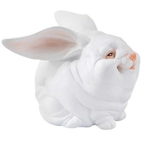 Resim Suntek Paskalya Mini Tavşan Figürleri Küçük Beyaz Tavşan 