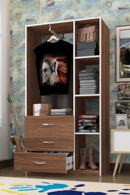 Resim Kenzlife Giysi Dolabı Ökkeş 175*90*40 Cvz Gardırop 3 Çekmeceli 