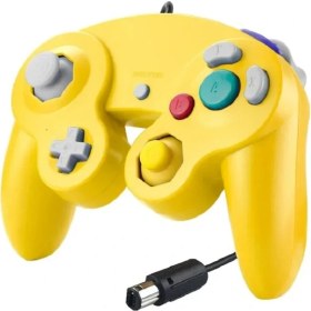 Resim Kepang Sarı-Gamecube Denetleyicisi Anahtarı Ngc Denetleyicisi USB Kablolu Gamepad Wii Titreşim El Joystick Ngc Gc Controle Pc Için (Yurt Dışından) 