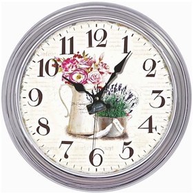 Resim Silver Retro Duvar Saati Çok Renkli 