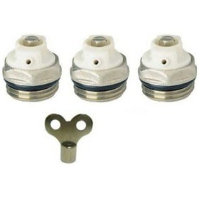 Resim REAL 3 Adet Petek Radyatör Havlupan Purjör Hava Alma Tıpası 