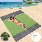Resim 1 adet Açık hava yaz hafif kamp battaniyesi, katlanabilir ve taşıması kolay plaj matı, 140x200 cm boyutunda, polyester malzemeden yapılmış, kamp yapmak, plaj tatili, yürüyüş ve diğer aktiviteler için uygun, Şükran Günü için mükemmel 