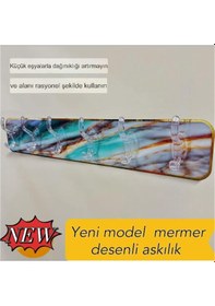 Resim Büro Ev Ofis Düzeni İçin Mermer Desenli Yapışkanlı Askılık Diğer 