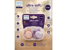 Resim Philips Avent Ultra Soft 0-6 Ay Ortodontik Emzik 2’li - Hassas Ciltler Için Bpa Içermez Emzik Seti 