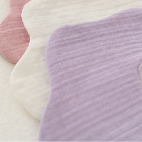 Resim elibaby 3'lü %100 Organik Pamuk 8 Katlı Multi Müslin Çiçek Bebek Salya Mama Önlüğü,Yakalık 