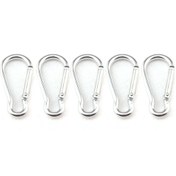 Resim Ximistore9 Alüminyum Alpinizm Kanca 5'li Paket - Dış Mekan Kamp Balıkçılık İçin Hafif Dayanıklı Kemer Kolu Askısı Gümüş 