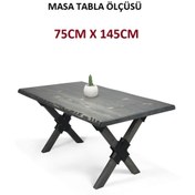 Resim Mobenta Doğal Ağaç Masif Kütük Masa Yemek Masası 75cm X 145cm ( Ağaç Ayak ) 