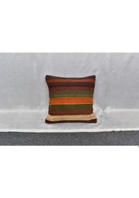 Resim Zehra Abla Halı Yeni El Dokuma Dekoratif Kilim Kırlent Yastık Kılıfı 6445 Çok Renkli 