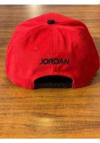 Resim Jumpman Air Nakışlı Kırmızı Hip Hop Snapback Rapper Basket Şapka 