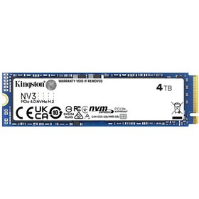 Resim Kıngston Snv3s/4000g, Nv3, 4tb, 6000/5000, Gen4, Nvme Pcıe M.2 2280, Ssd 