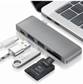 Resim Cbtx USB Tip-C Hub Adaptörü Çok Portlu Combo Converter Gri 