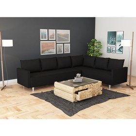 Resim Evdemo Buket Köşe Koltuk Takımı Siyah 