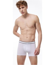 Resim Malabadi Erkek Beyaz 5 Li Pamuk Elastan Boxer 5m075 Beyaz 