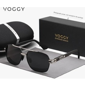 Resim Fastbuy Wangxi Voggy Retro Polarize Metal Güneş Gözlüğü - Siyah Simli Gri Uv400 Bisiklet Ve Açık Hava Altın 