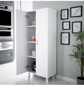 Resim Alesta Life 2 Kapaklı 4 Raflı Çok Amaçlı Dolap 