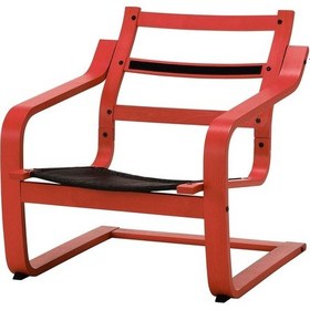 Resim Sallanan Koltuk İskeleti, Kırmızı Vernikli, Alçak Arkalıklı 3 Adet 