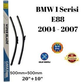 Resim Bmw 1 Serisi E88 2004 2005 2006 2007 Uyumlu 20"+20" İnç Araca Özel Ön Cam Silecek Süpürgesi Takımı 500+500mm 