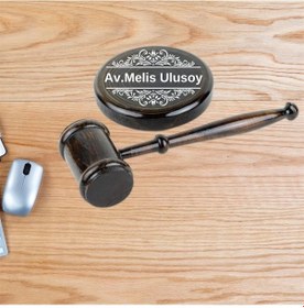 Resim Kişiye Özel Ahşap Hakim Tokmağı Büyük Boy 