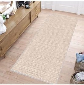 Resim Rovigo Dijital Baskı Yıkanabilir Kaymaz Taban Salon Halısı Rvg1509-sd376, Bej, 100 x 200 