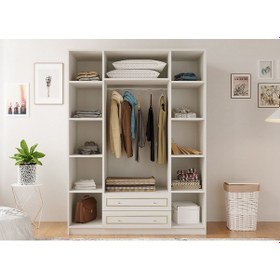 Resim Rabi Mobilya Gold Country 4 Kapak 2 Çekmeceli Aynalı Gardırop 