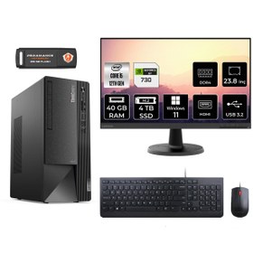 Resim LENOVO Neo 50T AE0BJTXS390 i5 12400 40GB RAM 4TB SSD GT730 23.8" W11H MASAÜSTÜ BİLGİSAYAR 