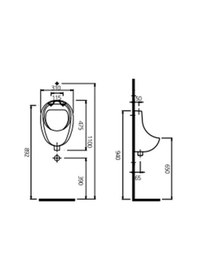 Resim Kale Optimum Standart Üstten Su Girişli Pisuvar 711 29392 00 