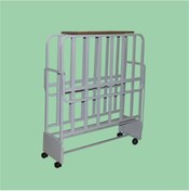 Resim GELİŞİM YATAK Katlanır Somya Tekerlekli 90x190 Karyola 