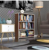 Resim Kenzlife Kitaplık Süper Ga 090 80 19 Cvz 3 Katlı Tek Bölme Ofis Mutfak Banyo Dolabı Arkalıksız 