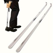 Resim 52.07cm Paslanmaz Çelik Ayakkabı Kornası - Kolay Ayakkabı Giyme için Dayanıklı Kavisli Kanca, Rahat Tutuş için Uzun Sap, Spor Ayakkabılar ve Elbise Ayakkabıları için Mükemmel, Ayakkabı Aksesuarları 