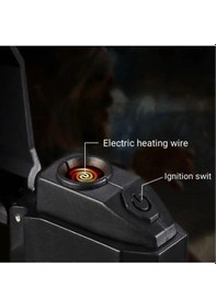 Resim Jasper Gazsız Rezistanslı Elektrikli Usb Şarjlı Çakmak Mini Cob El Fenerli 2 In 1 Mini Projektörlü 