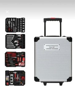 Resim İSTECNO 187 PARÇA TEKERLEKLİ PROFESYONEL ALET VE LOKMA TAKIM ÇANTASI SETİ 1.KALİTE 