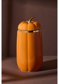 Resim Balkabak Xl Kapaklı Porselen Kavanoz 28x13.7 Cm Beyaz 