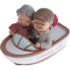 Resim Lijinxu Aşık Çift Peri Bebek Evi Minyatürler Manzara Kürekli Tekne 