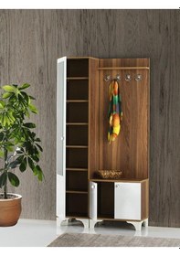 Resim Erezogullari_Mobilya Elmas Portmanto Askılık Ayakkabılık Aynalı 100X36X193 