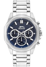Resim Slazenger SL.09.2388.2.06 Quartz Çelik Gri Lacivert Kadran 44 mm Erkek Kol Saati 