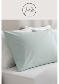 Resim 2 Li Kapaklı Yastık Kılıfı Seti 50 70 Cm Dayanıklı, Yumuşak Dokulu, Otel Kalitesi Mint Yeşili 