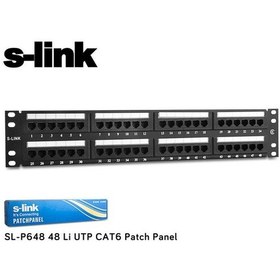 Resim S Link Sl P648 48 Li Utp Cat6 Patch Panel 