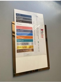 Resim 5 Adet A4 Bronz Aynalı Belge Sertifika Çerçevesi Föylük 