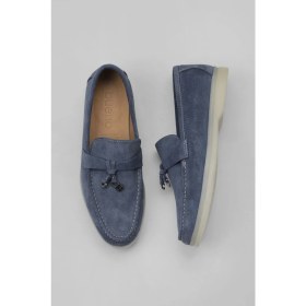Resim Bueno Shoes Mavi Süet Kadın Loafer 05WS101 