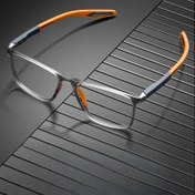 Resim 1 çift reçine ultra hafif kaymaz moda gözlük, erkek ve kadınlar için büyük çerçeve kare dekoratif gözlük 