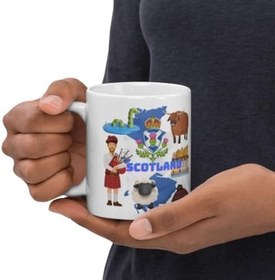 Resim İskoçya Kupa Bardak 2 Adet Seyahat Hatıra Scotland Mug 