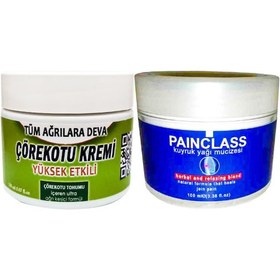 Resim Çörek Otu Kremi Orta Boy İçin Krem 100 Ml Krem + Painclass Kuıyruk Yağı Kremi 100 Ml / Sırt Bel Kas Diz Dirsek İskelet na Masaj Seti 